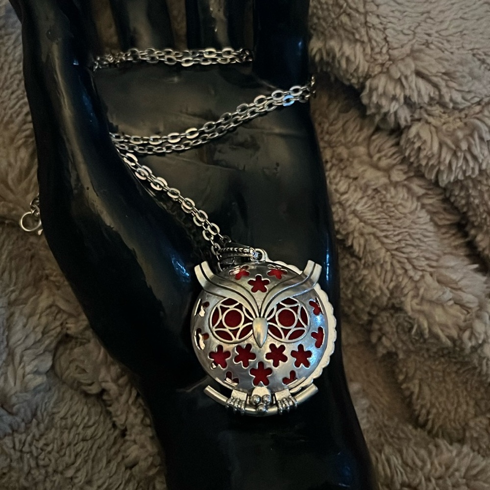 😄Aromatherapy necklace owl